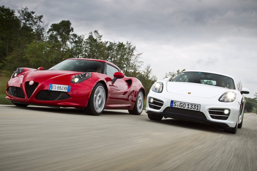 Alfa 4C vs Porsche Cayman