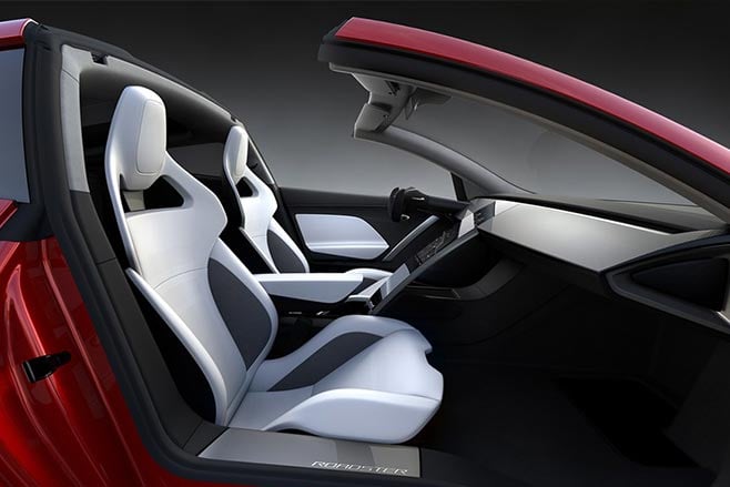 Tesla roadster interior