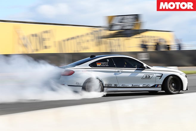 City performance bmw m4 burnout