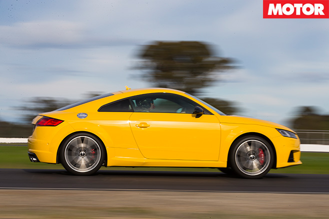 Audi TT S driving fast