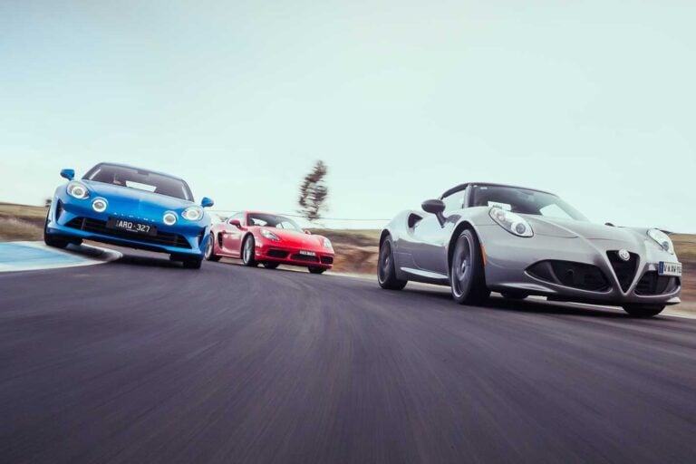 Alpine A110 vs Porsche 718 Cayman vs Alfa Romeo 4C Spider comparison review