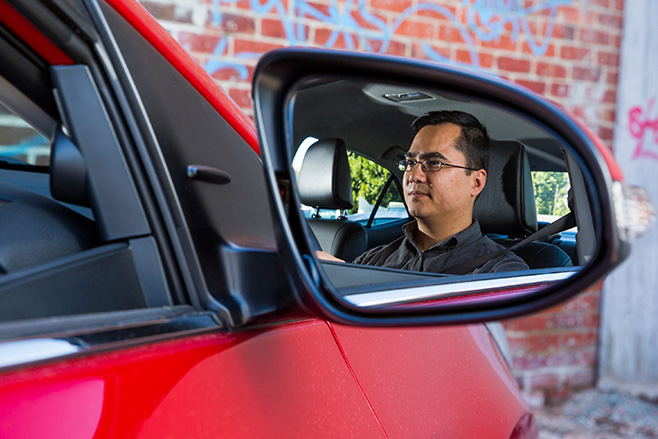 Car mirror adjustment