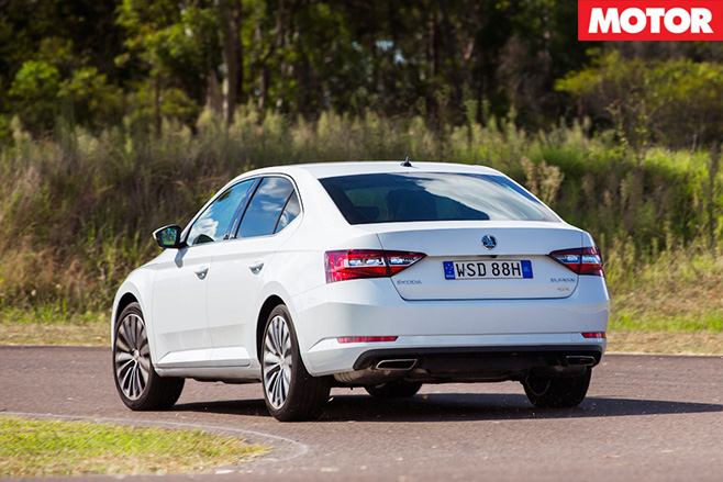 Skoda Superb sedan rear