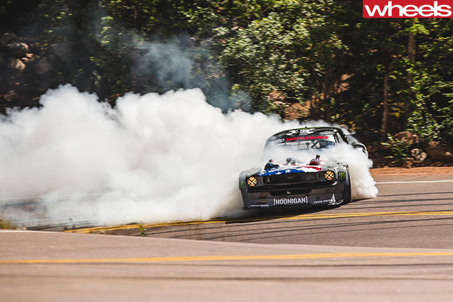 Pikes -Peak -climbkhana -Ken -Block -drifting -up -mountain