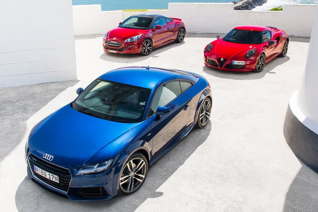 Alfa 4C v Audi TT v Peugeot RCZ-R