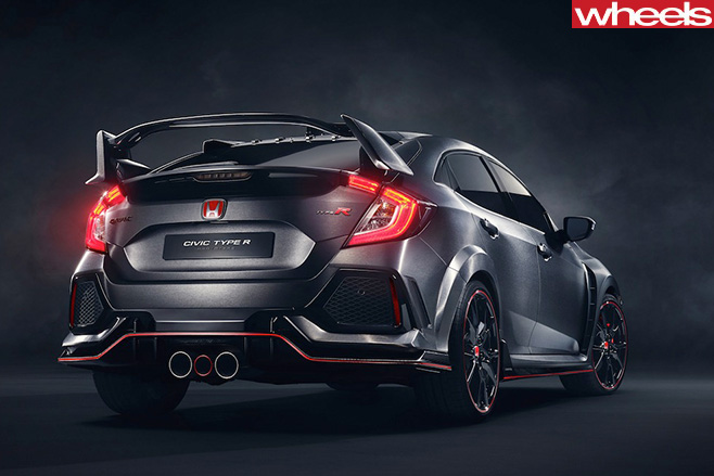 2017-Honda -Civic -Type -R-rear -side