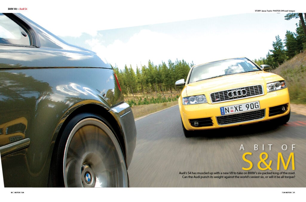 MOTOR archive 2007: Audi S4 v BMW E46 M3