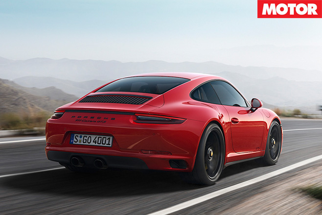 Porsche 911 GTS rear driving