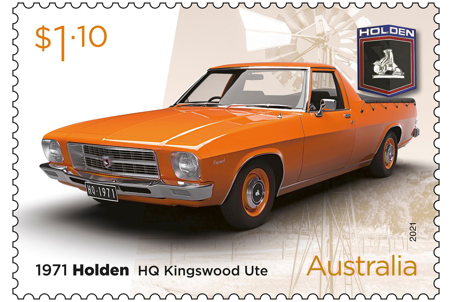 hq holden ute stamp