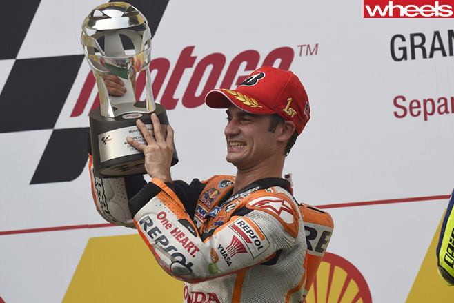 Pedrosa -on -podium -Moto -GP