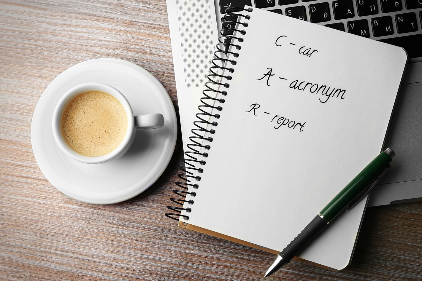 notebook on table