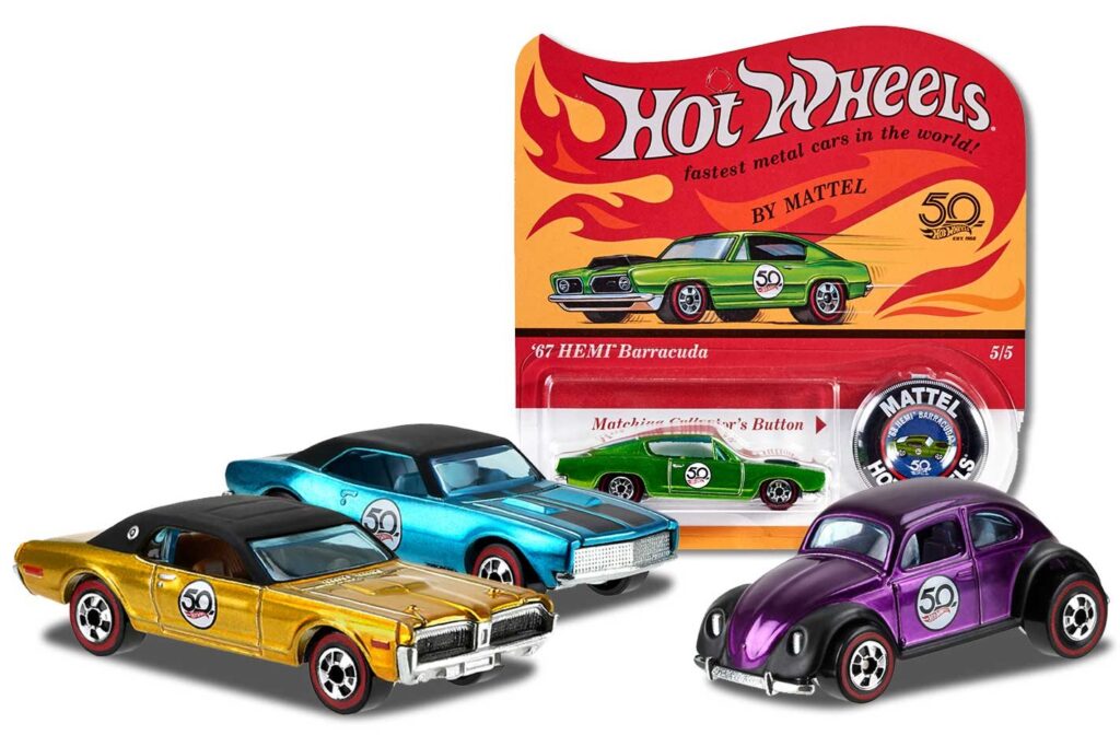 Throwback series Hot Wheels 50th anniversary