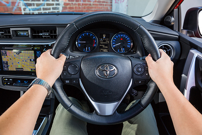 Correct steering wheel position