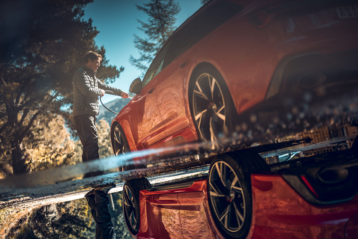 2020 Audi RS6 puddle