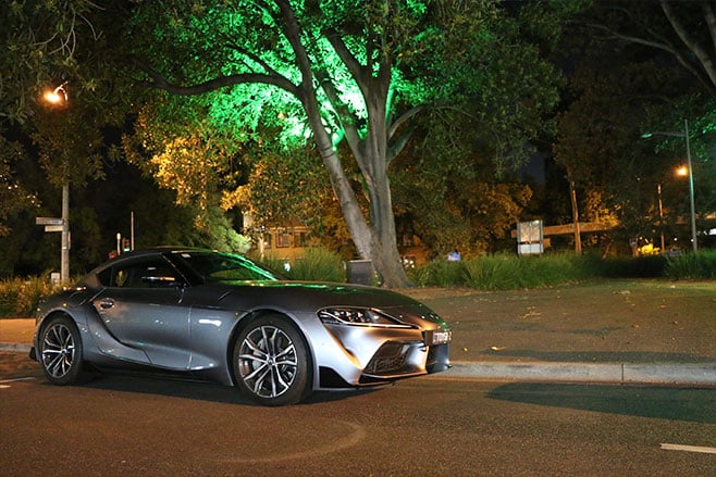 Toyota Supra GT night