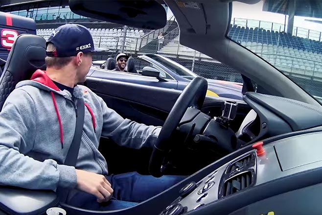 red bull racing caravans verstappen ricciardo onboard