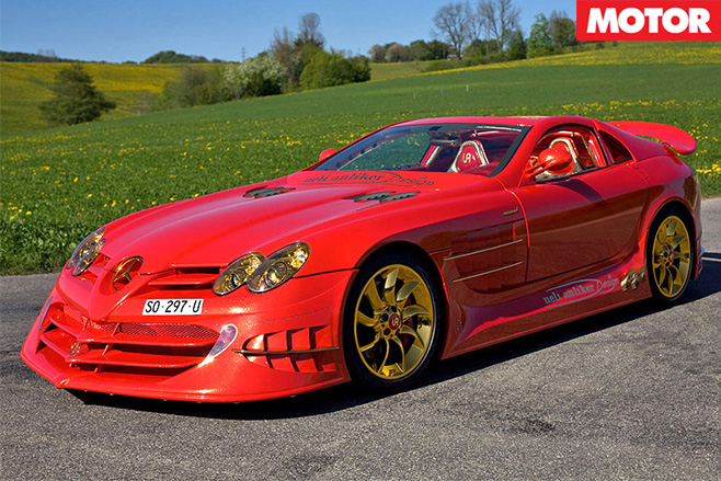 Red gold mercedes-benz slr
