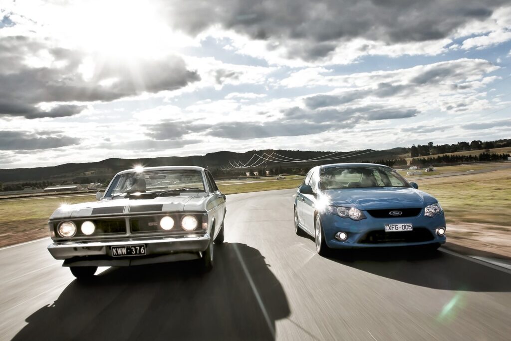 Ford XY Falcon GT HO vs FG Falcon XR6