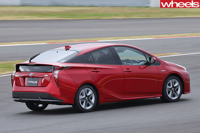 Toyota -Prius -driving -rear