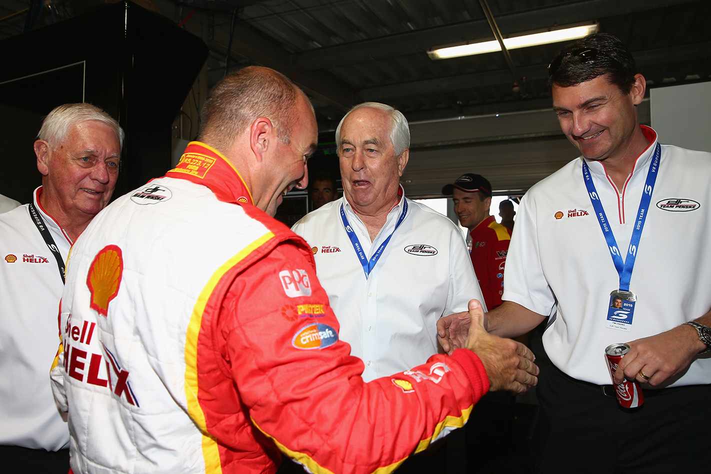 Roger Penske & NASCAR driver Marcos Ambrose