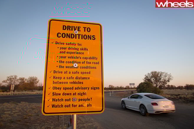 Sturt -Highway -NT-road -speed -advisory -sign