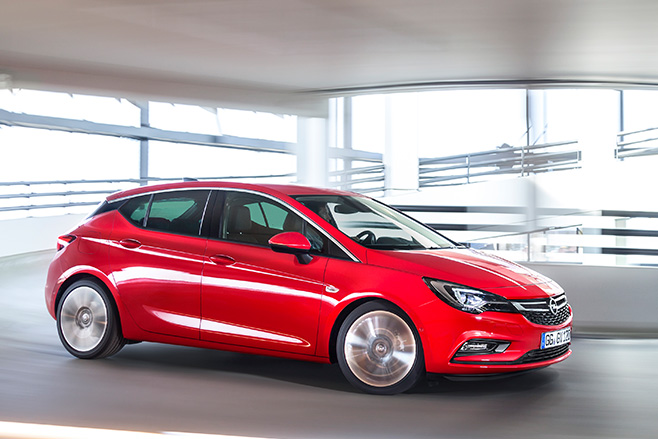 Red Holden Astra side