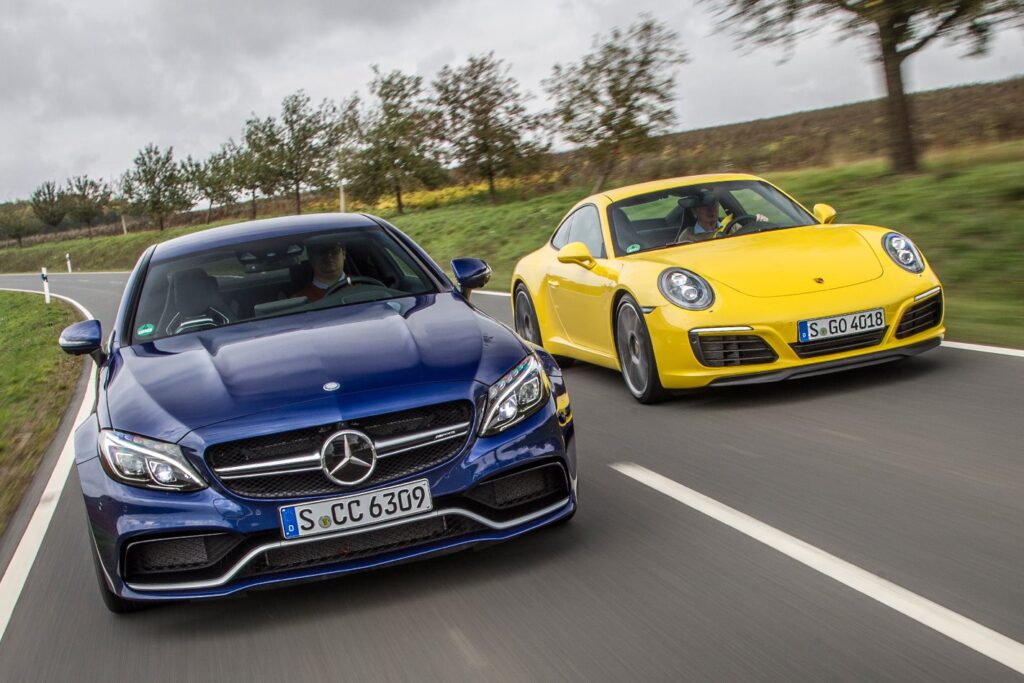 Porsche 911 Carrera vs Mercedes-AMG C63 S Coupe