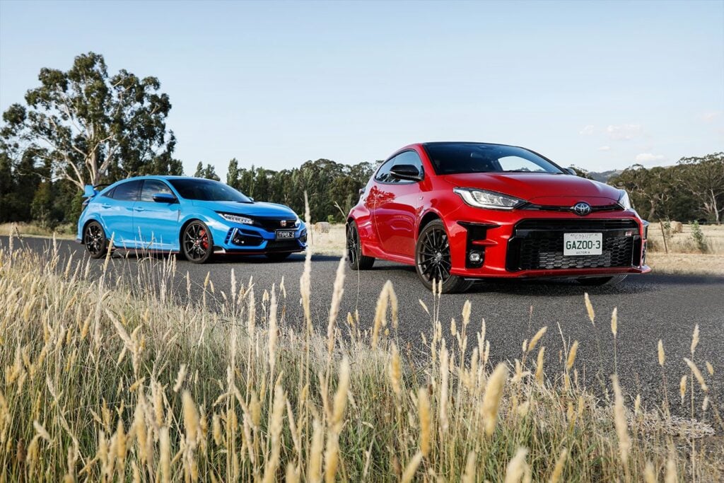 Toyota Yaris GR v Honda Civic Type R main