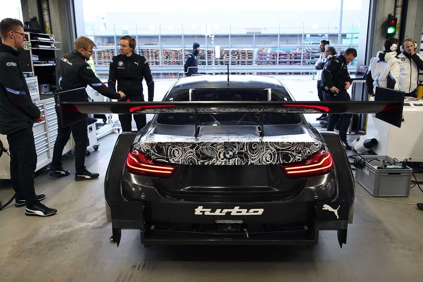 BMW M4 DTM testing Class 1 four-cylinder engine