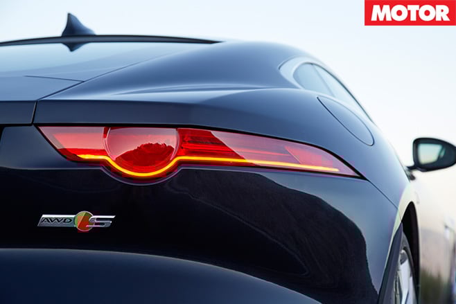 Jaguar F-Type V6 S AWD rear badge