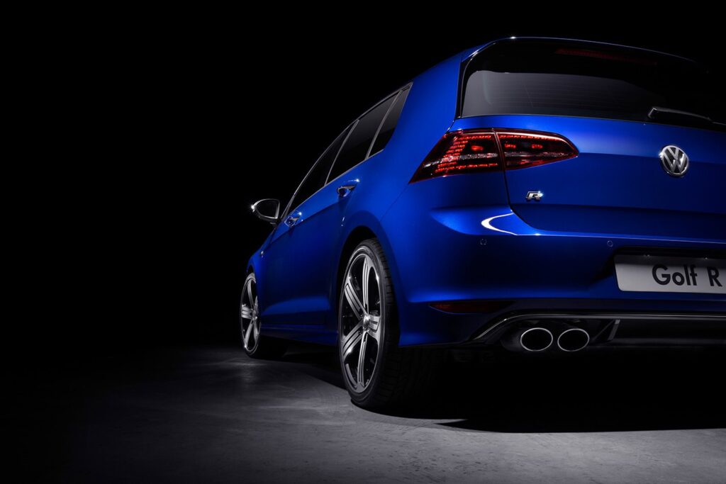Blue Volkswagen Golf R