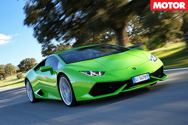 Lamborghini Huracan driving