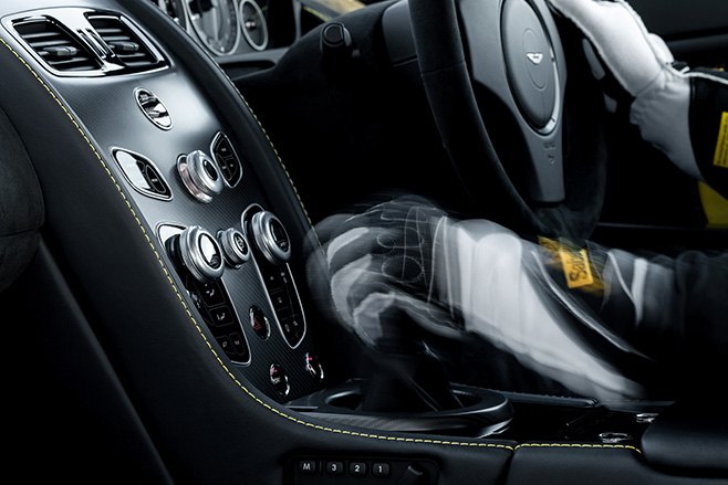 Aston Martin driving