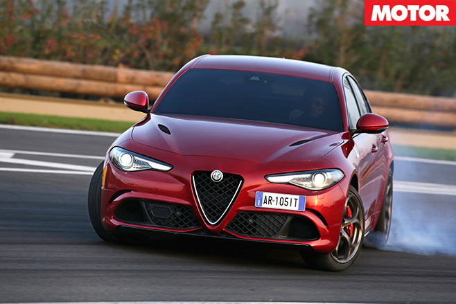 2016 Alfa Romeo Giulia drifting front view