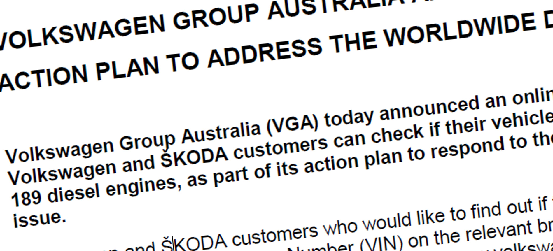 Volkswagen Australia's statement in full