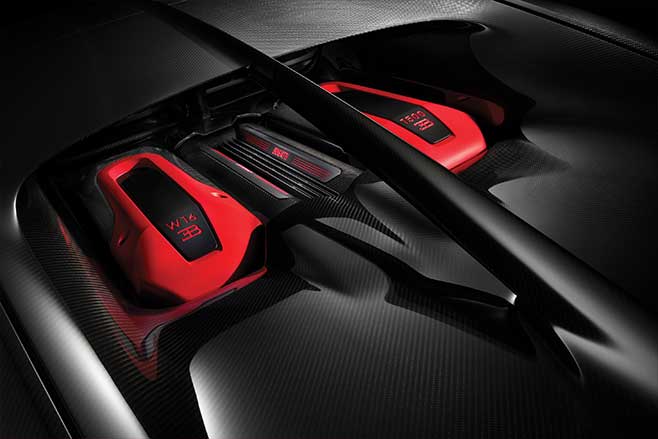 Bugatti Chiron Sport engine cover