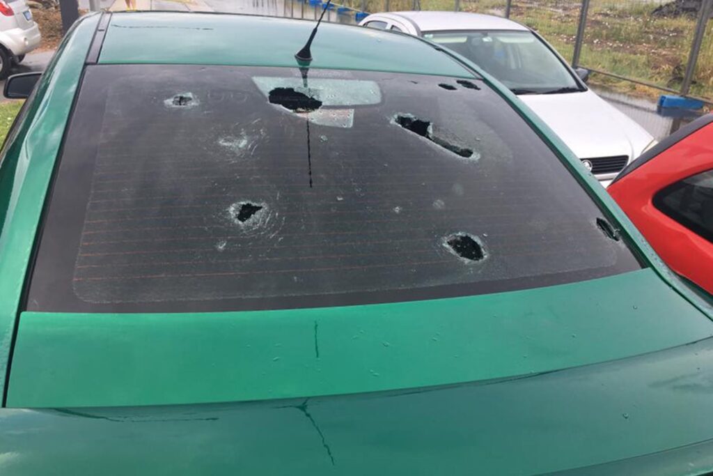 Hail damaged Holden Commodore