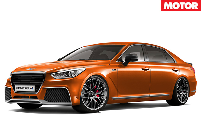 Hyundai Genesis N orange