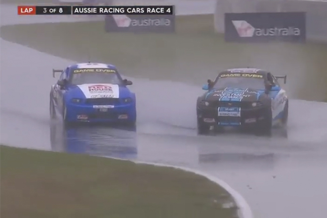 aussie racing cars sideways slide