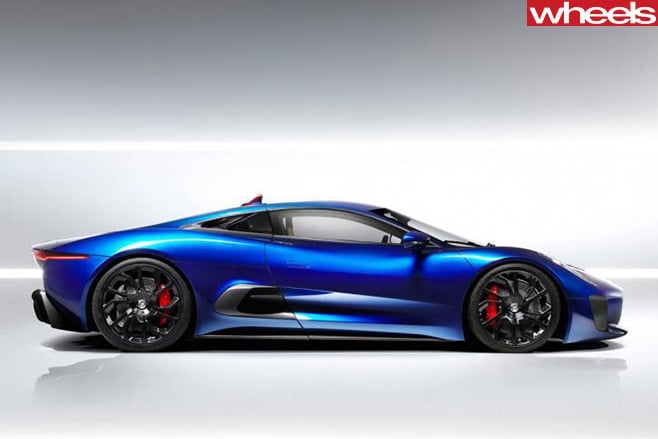 Jaguar -CX-75-supercar -side