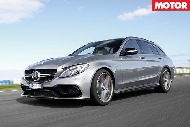Mercedes-AMG C63 S Estate driving front