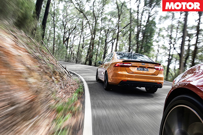 Falcon FG X driving around bends