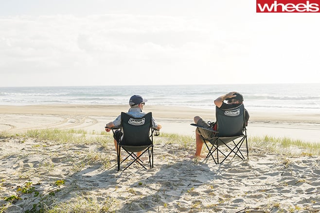 Sitting -on -deck -chair -at -Fraser -Island