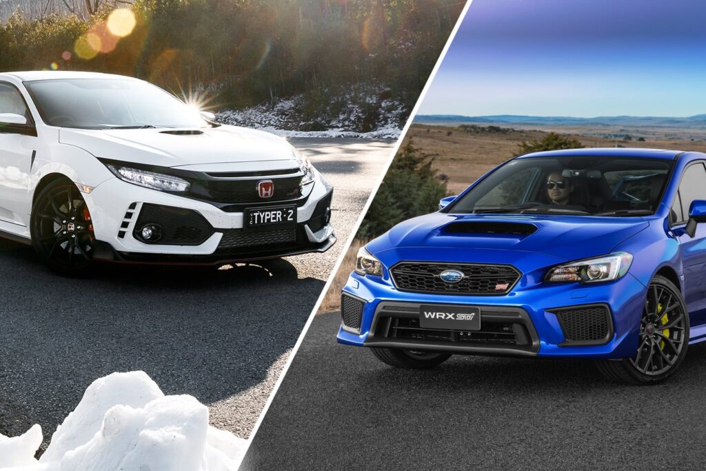 Honda Civic Type R v Subaru WRX STi comparison review
