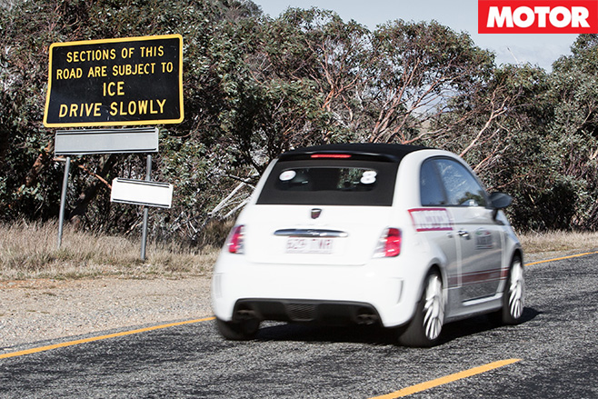 Abarth 500-C driving rear