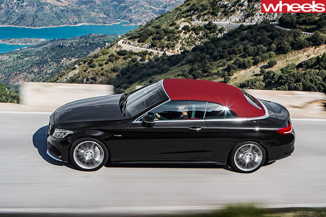 Mercedes -C43-AMG-side -roof -up