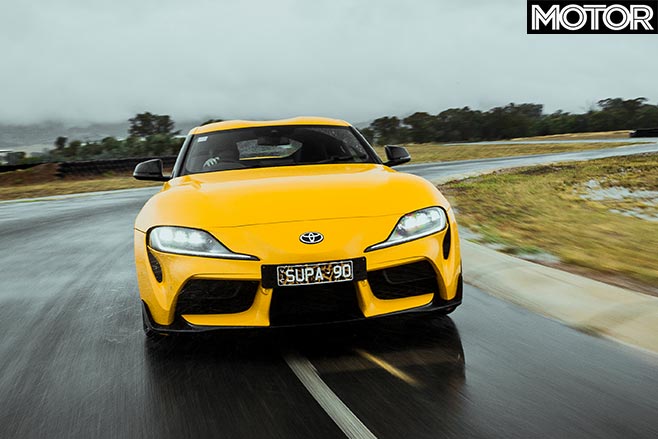 GR Supra on track