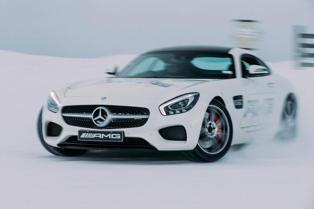 Mercedes-AMG GT drifting