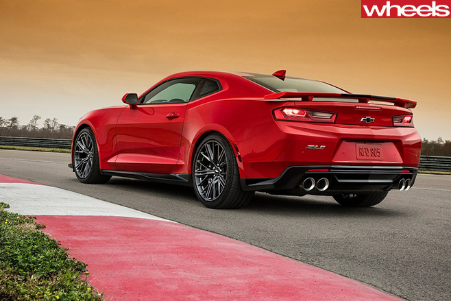 Chevrolet -Camaro -ZL1-driving -rear