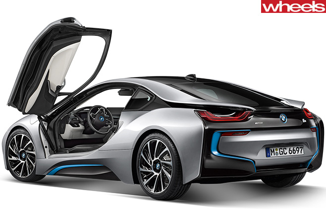 BMW-i 8-rear -door -open -coty -contender